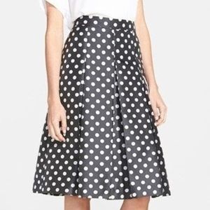 Halogen Polk a dot pleated skirt